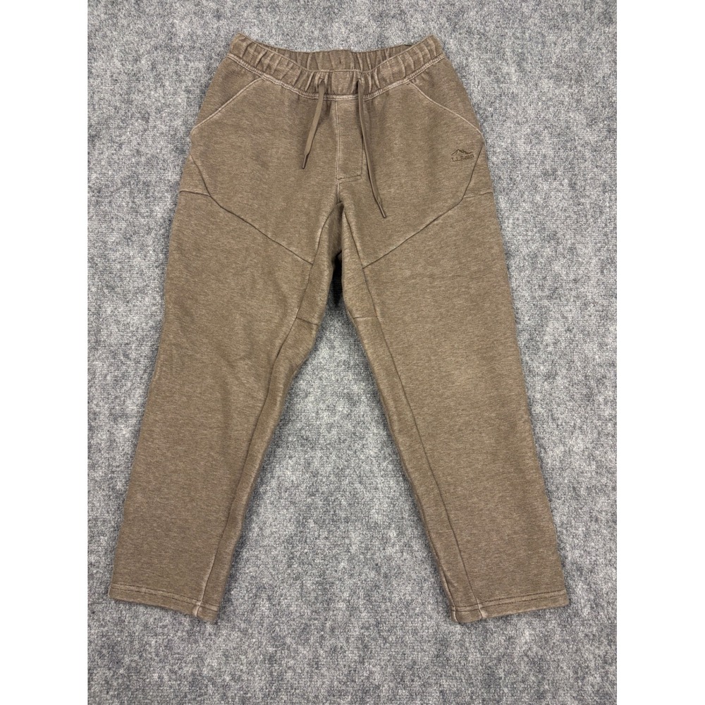 LL Bean Mens Brown Sweatpants Joggers Size S 28 Drawstring Pockets 525778